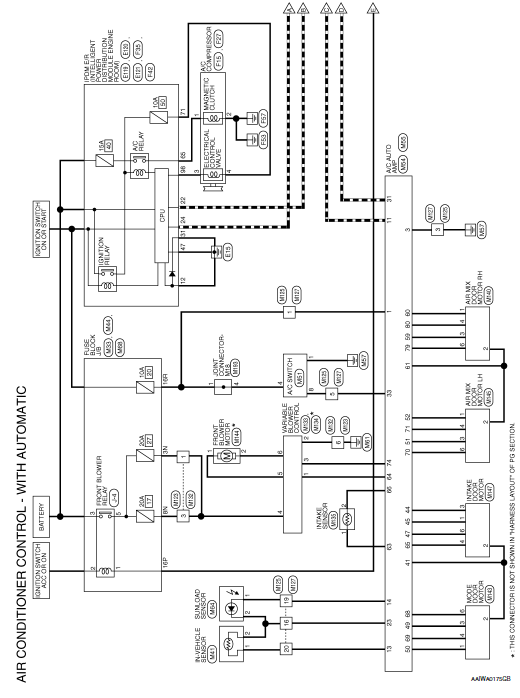 Nissan Rogue Service Manual: Wiring diagram - Automatic air